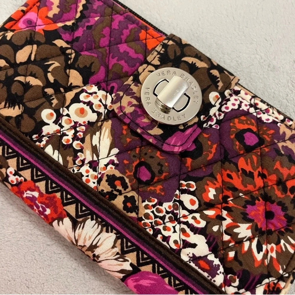 Vera Bradley Rosewood Pattern Twist or Turn Lock Wallet Or Clutch Designer NWOT - Picture 2 of 8